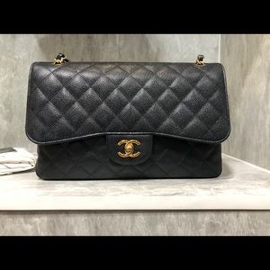 Chanel Classic Jumbo Caviar Gold Hardware